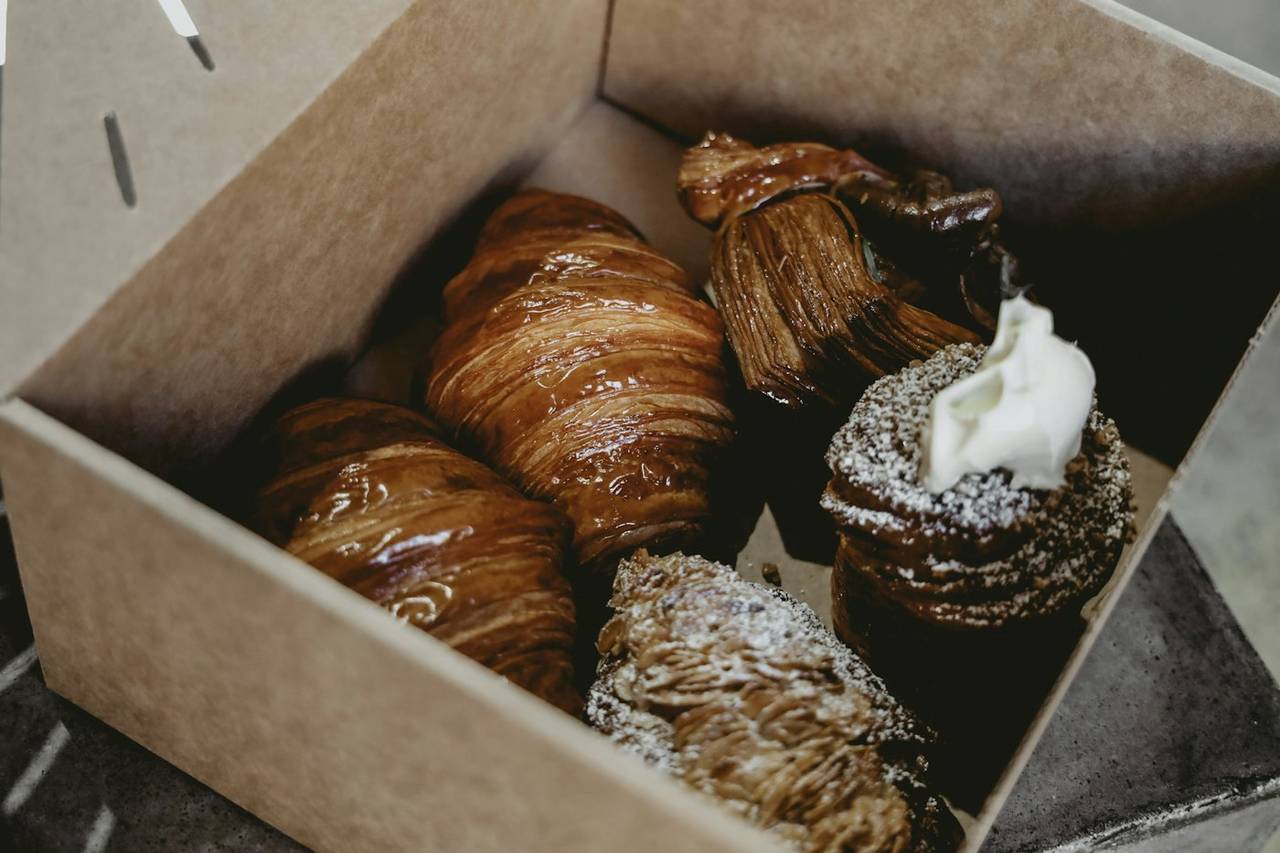 A box of pastries for an office breakfast