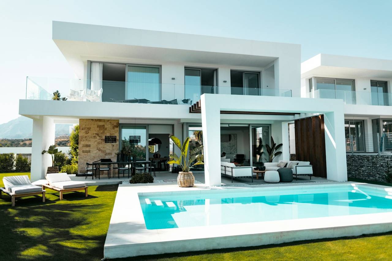Frond villa with a private beach